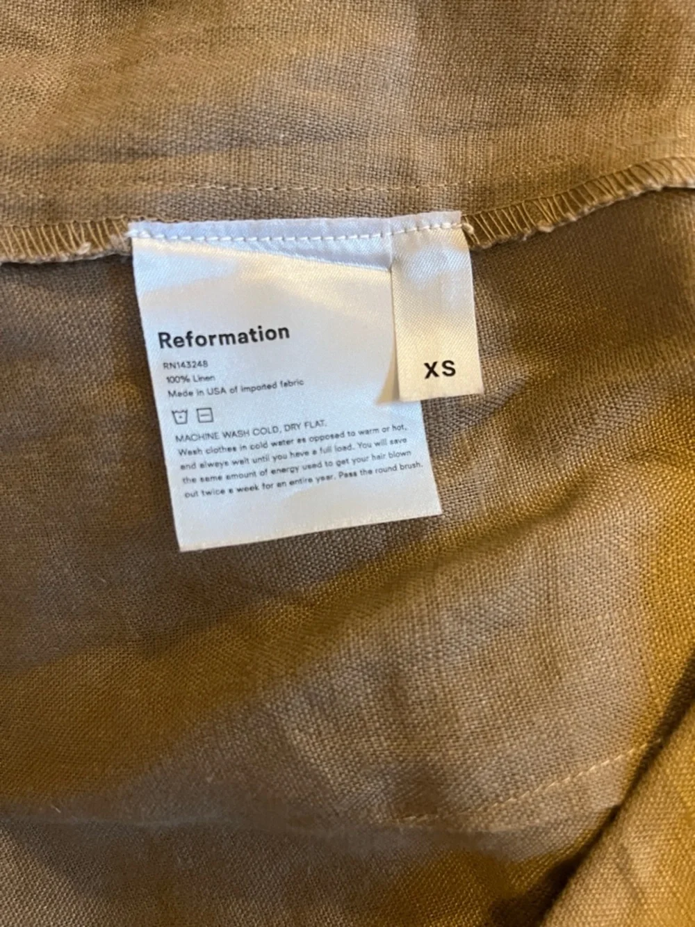 Reformation Florence Wrap Midi Skirt in Khaki - Picture 5 of 5